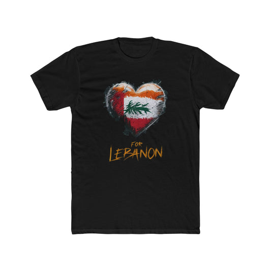 A Heart for Lebanon, Shrapnel Heart - Unisex Cotton Crew Tee by iGen Wear